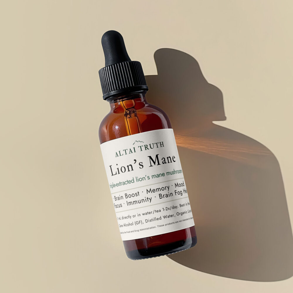 Altai Truth Lion's Mane mushroom tincture triple extracted - brain focus memory supplement Arizona