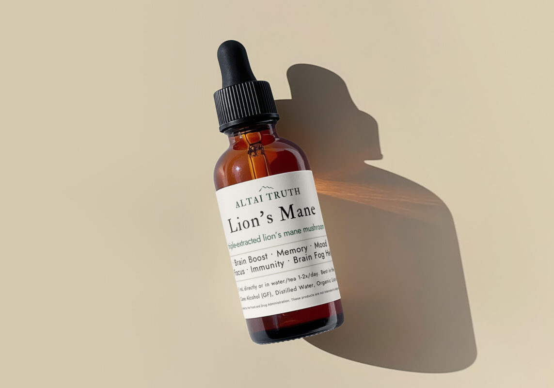 Altai Truth Lion's Mane mushroom tincture triple extracted - brain focus memory supplement Arizona