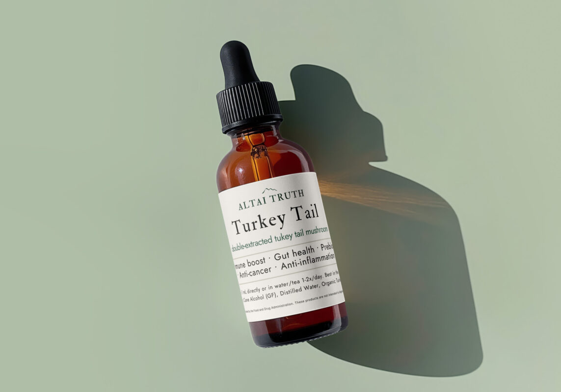 Altai Truth Turkey Tail mushroom tincture double extracted - immune gut health supplement Arizona