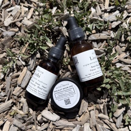 Shilajit resin with two mushroom tinctures — full‑spectrum wellness reset bundle.